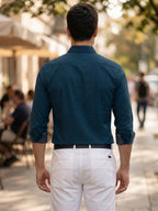 TerraDesi Urban Crest Printed Cotton Shirt for Men