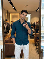 TerraDesi Urban Crest Printed Cotton Shirt for Men