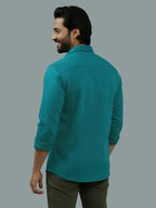 TerraDesi Citrine Glow Solid Cotton Blend Formal Shirt