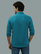 TerraDesi Onyx Stealth Solid Cotton Blend Formal Shirt