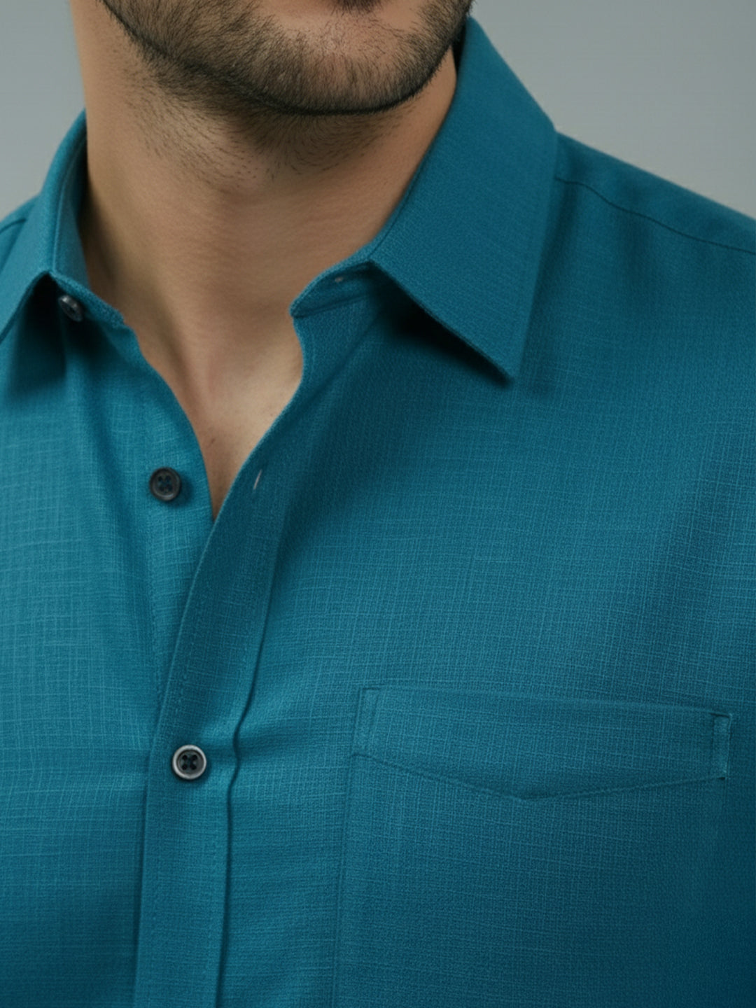 TerraDesi Saffron Ember Solid Cotton Formal Shirt