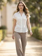 TerraDesi Noor Dobby Ivory Shirt – Soft Texture Elegance
