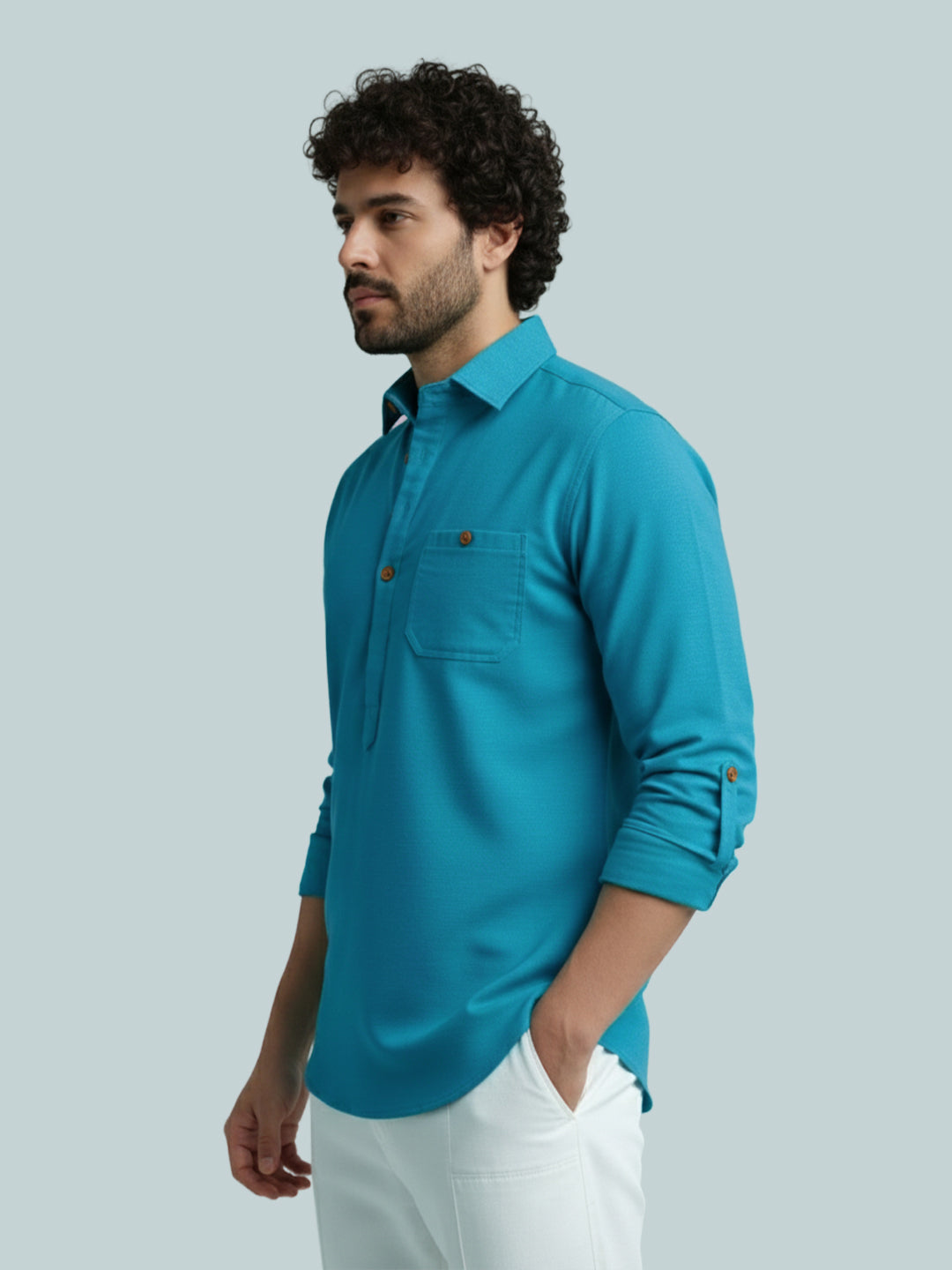 TerraDesi Modern Cotton Kurta for Men – Casual Ethnic Essential (SE86)