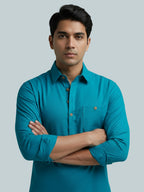 TerraDesi Breathable Cotton Short Kurta – Timeless Men's Style (SE83)