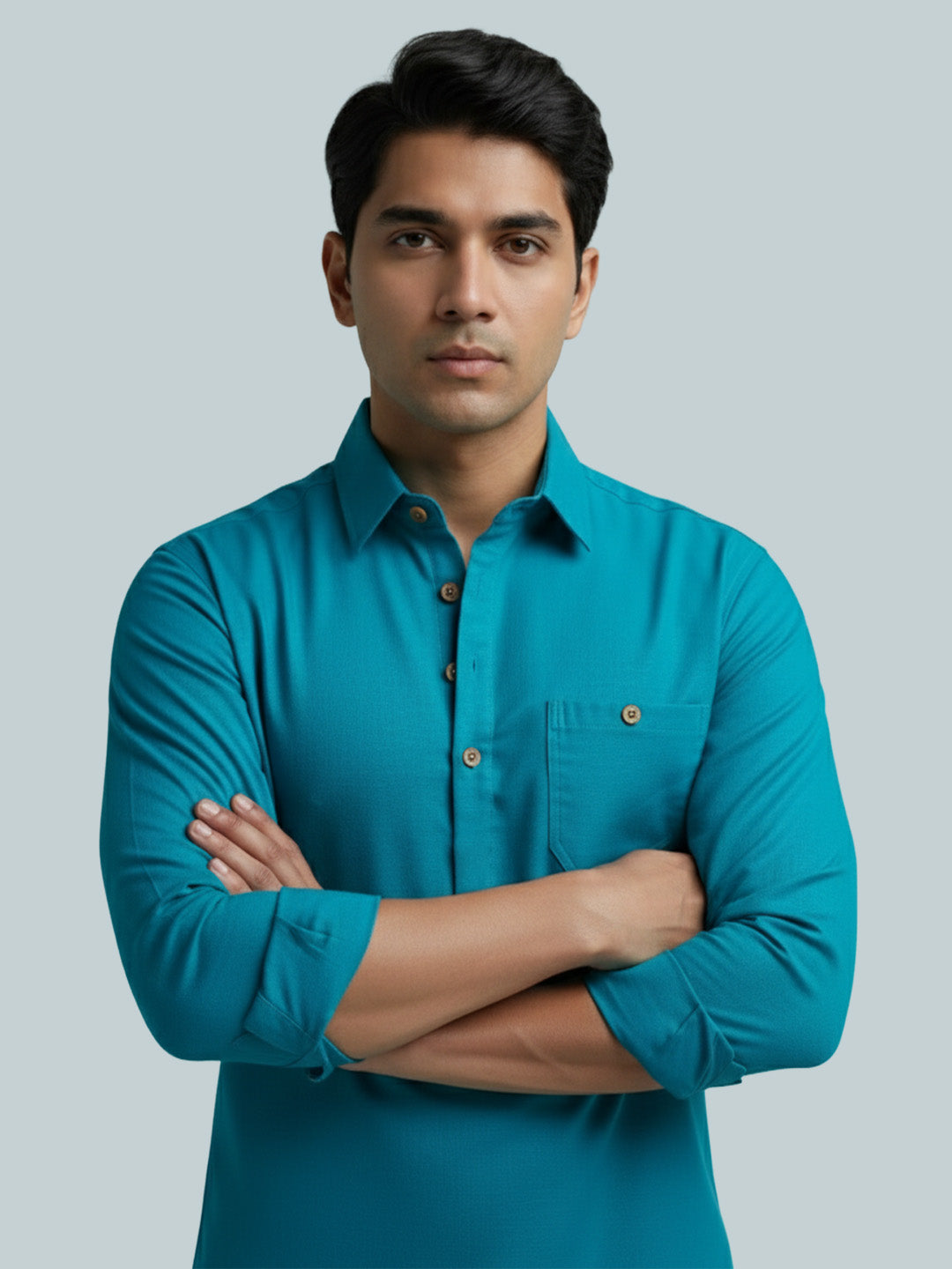 TerraDesi Breathable Cotton Short Kurta – Timeless Men's Style (SE83)