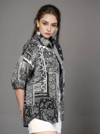 TerraDesi Noir Paisley Patch Oversized Shirt – Heritage Street Edit