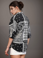 TerraDesi Noir Paisley Patch Oversized Shirt – Heritage Street Edit