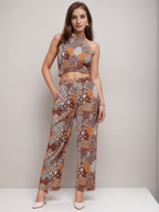 TerraDesi Zarika Patchwork Luxe Co-ord Set – Halter Edition
