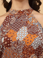 TerraDesi Zarika Patchwork Luxe Co-ord Set – Halter Edition