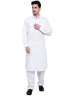 TerraDesi Ivory Classic Cotton Kurta Pajama Set with Utility Pockets