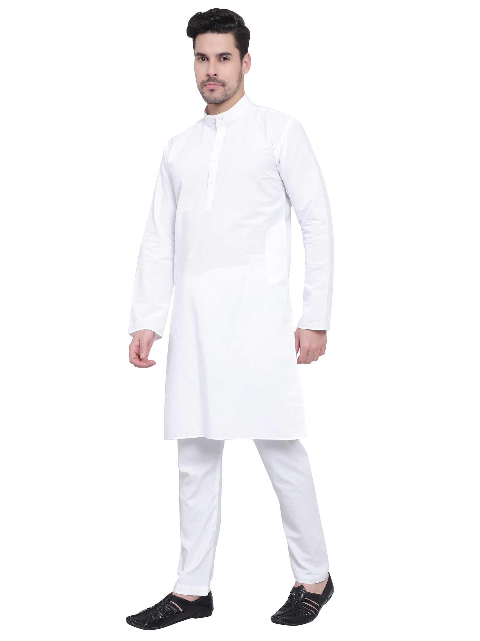 TerraDesi Saffron Heritage Cotton Kurta Pajama Set for Men