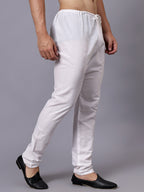 TerraDesi Classic Comfort White Drawstring Ethnic Pajama