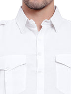 TerraDesi Ivory Classic Cotton Kurta Pajama Set with Utility Pockets