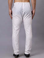 TerraDesi Classic Comfort White Drawstring Ethnic Pajama