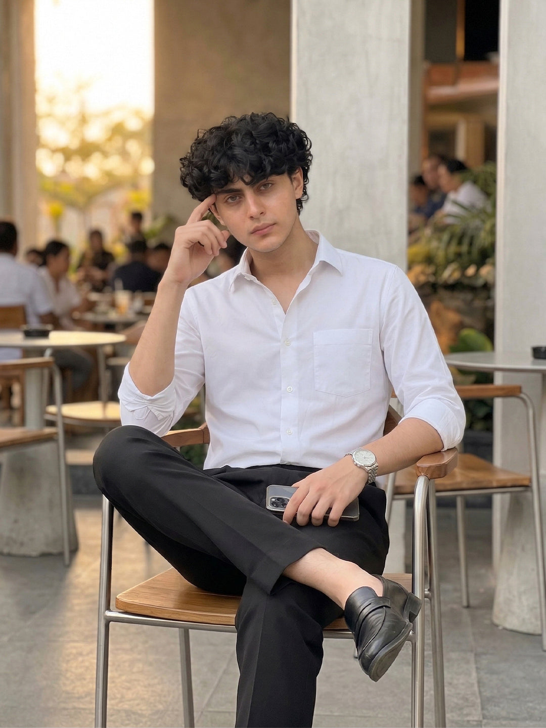 TerraDesi SunAura Yellow Cotton Classic Shirt