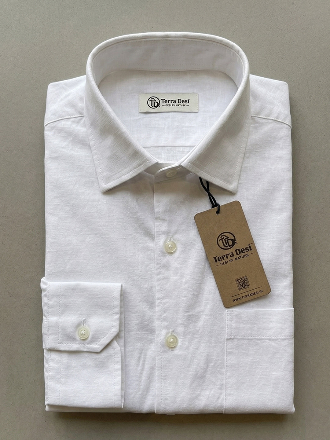 TerraDesi SunAura Yellow Cotton Classic Shirt