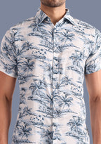 TerraDesi Azure Coast Tropical Viscose Rayon Shirt
