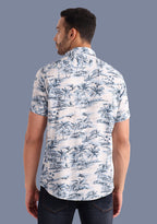 TerraDesi Azure Coast Tropical Viscose Rayon Shirt