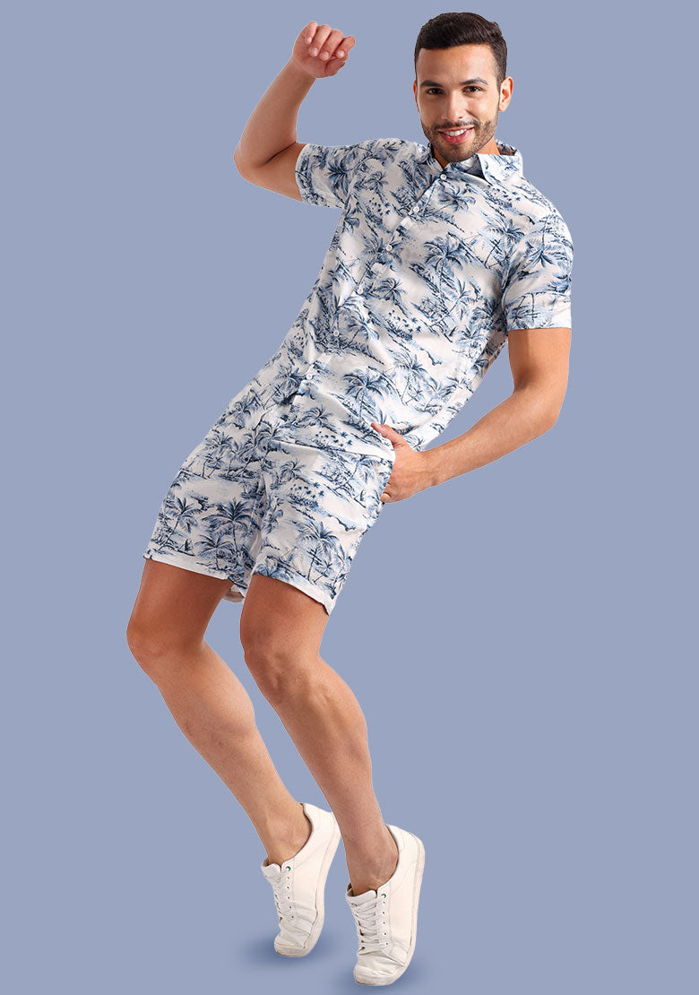 TerraDesi Azure Coast Tropical Viscose Co-Ord Set