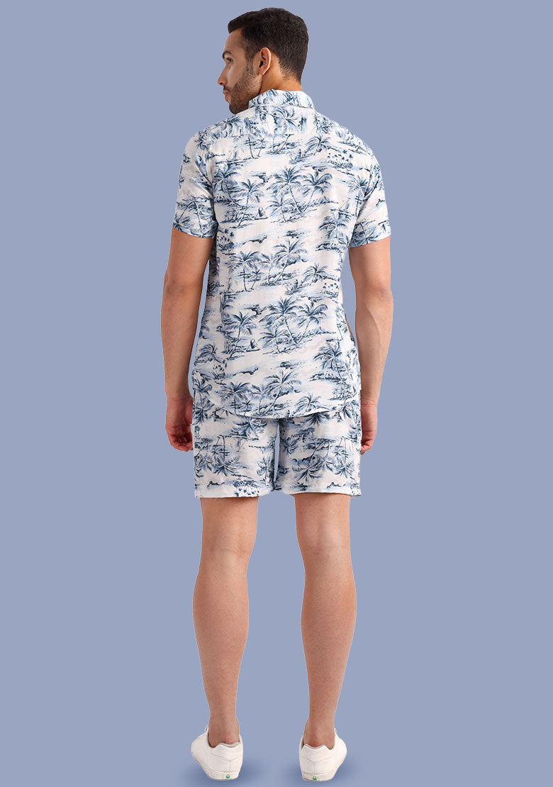 TerraDesi Azure Coast Tropical Viscose Co-Ord Set