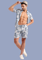 TerraDesi Azure Coast Tropical Viscose Co-Ord Set
