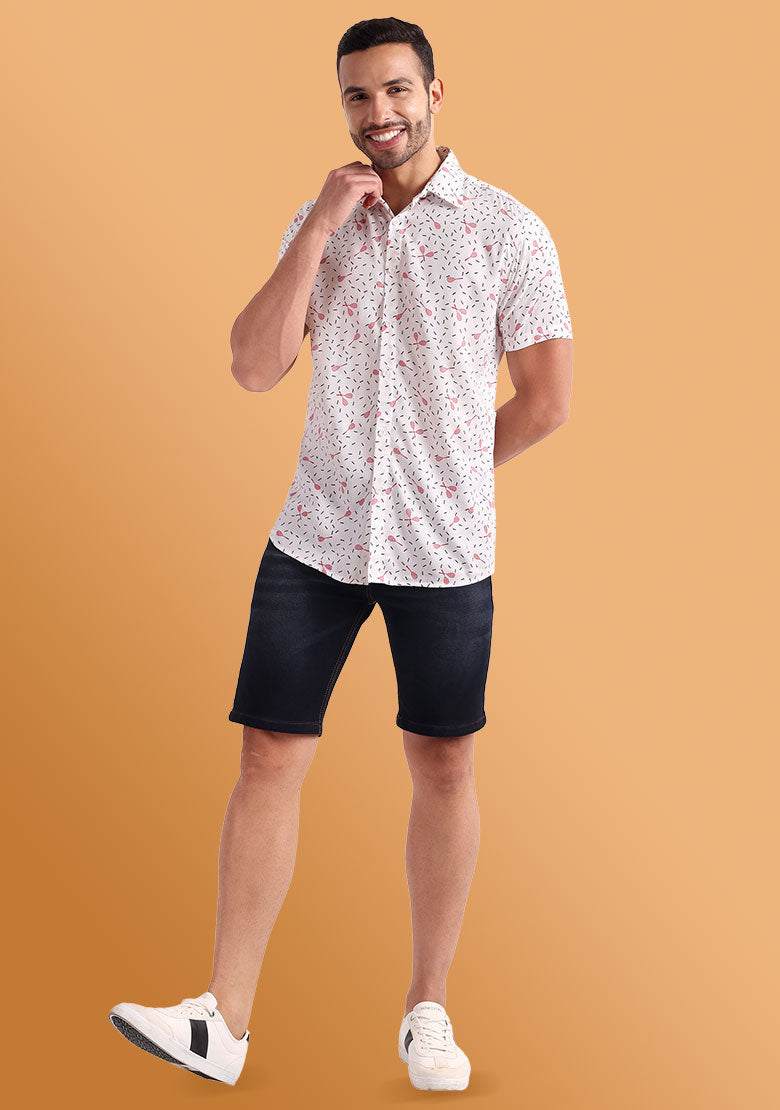 TerraDesi PlayDot Casual Shirt – Minimal Micro Print Summer Wear