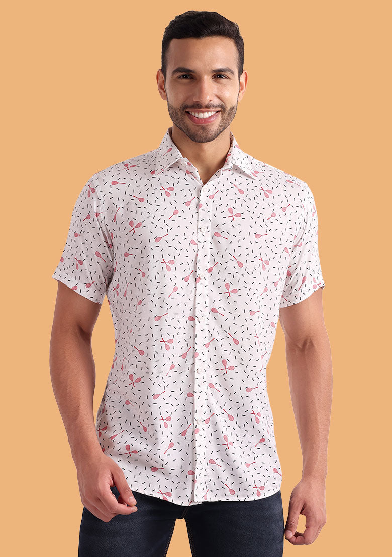 TerraDesi PlayDot Casual Shirt – Minimal Micro Print Summer Wear Secondary image