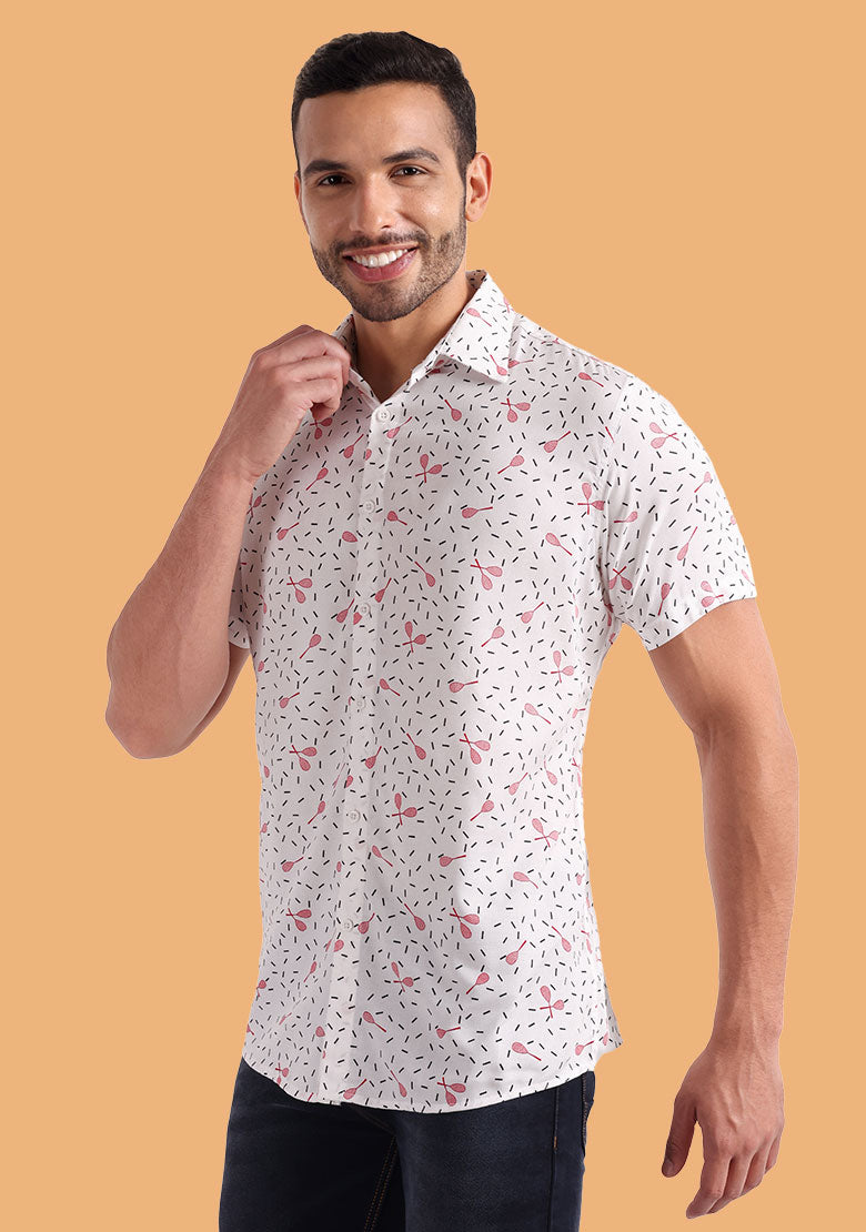 TerraDesi PlayDot Casual Shirt – Minimal Micro Print Summer Wear
