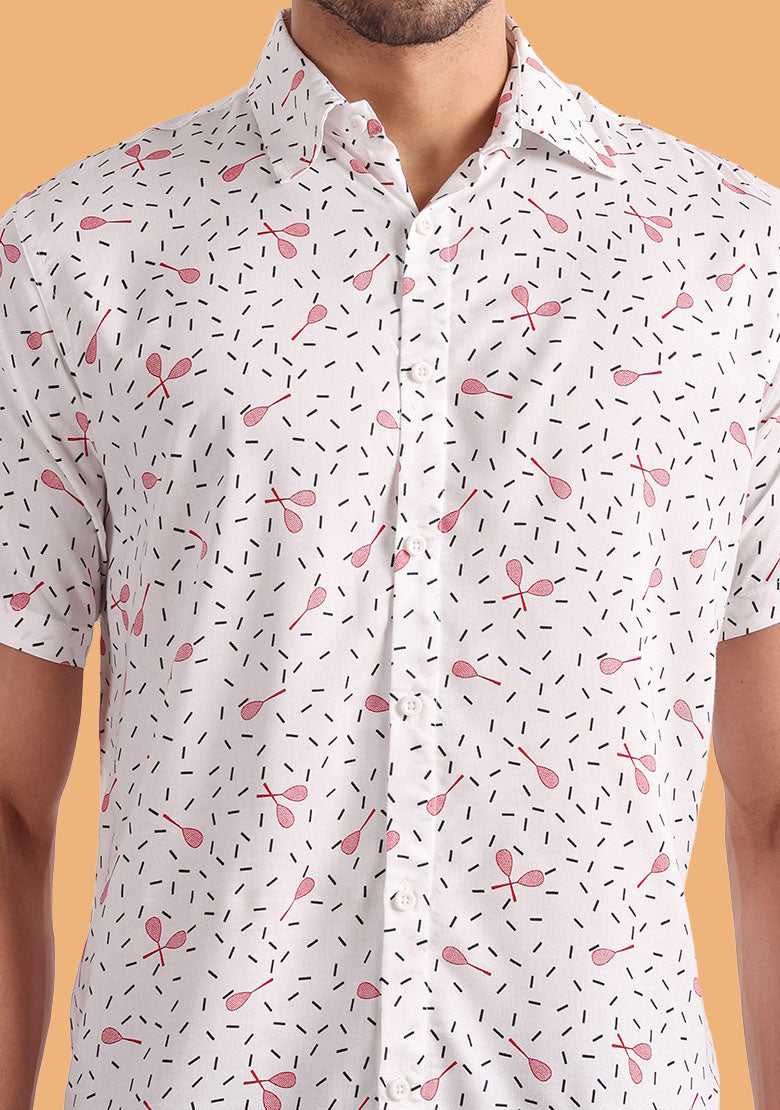 TerraDesi PlayDot Casual Shirt – Minimal Micro Print Summer Wear