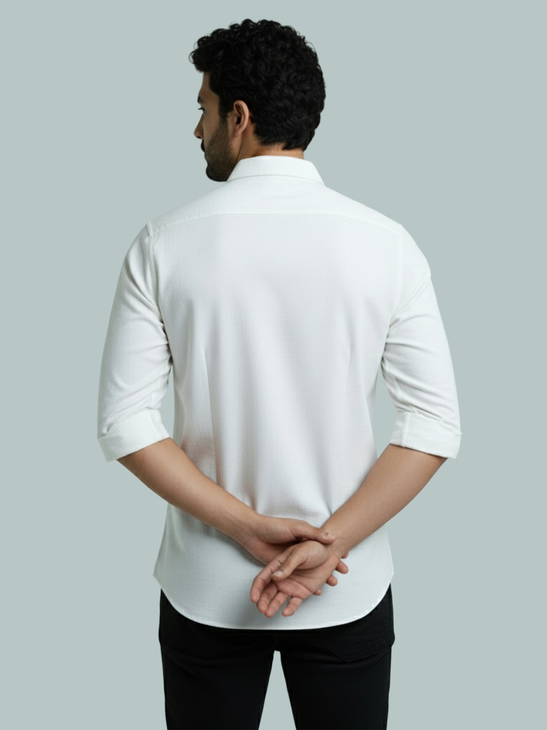 TerraDesi Men's Solid Cotton Short Kurta | Casual Full Sleeve Regular Fit (SE89)