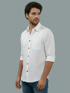 TerraDesi Onyx Stealth Solid Cotton Blend Formal Shirt