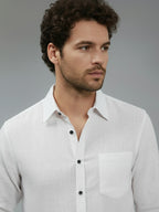 TerraDesi Onyx Stealth Solid Cotton Blend Formal Shirt