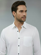 TerraDesi Saffron Ember Solid Cotton Formal Shirt