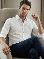 TerraDesi Men’s Essential Solid Cotton Blend Shirt