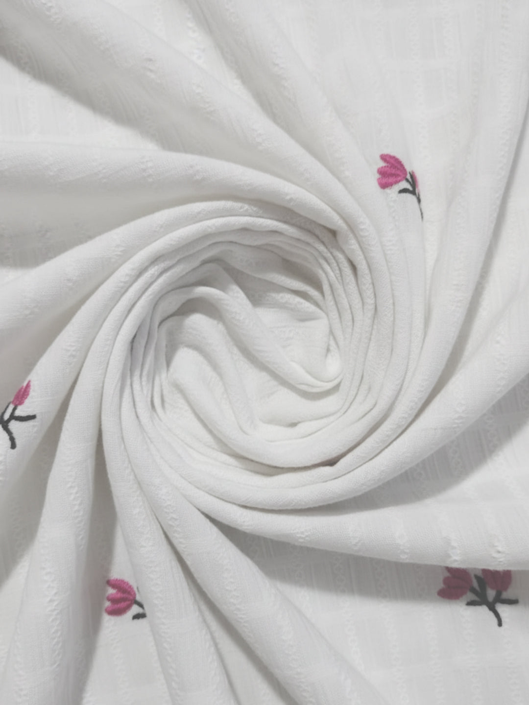 TerraDesi Ivory Petal Dobby Shirt – Minimal Floral Everyday Elegance
