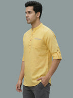 TerraDesi Men's Casual Regular Fit Full Sleeve Pocket Contrast Kurta (SE119)