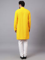 TerraDesi Regal Ruby Chikankari Sequined Triangle Embroidered Kurta Pajama Set
