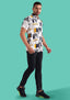 TerraDesi Urban Grid Contrast Shirt – Modern Geometric Statement Wear