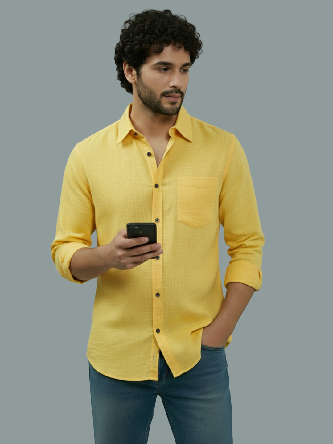 TerraDesi Ruby Regal Solid Cotton Blend Formal Shirt