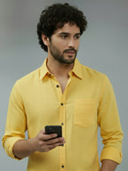 TerraDesi Ruby Regal Solid Cotton Blend Formal Shirt