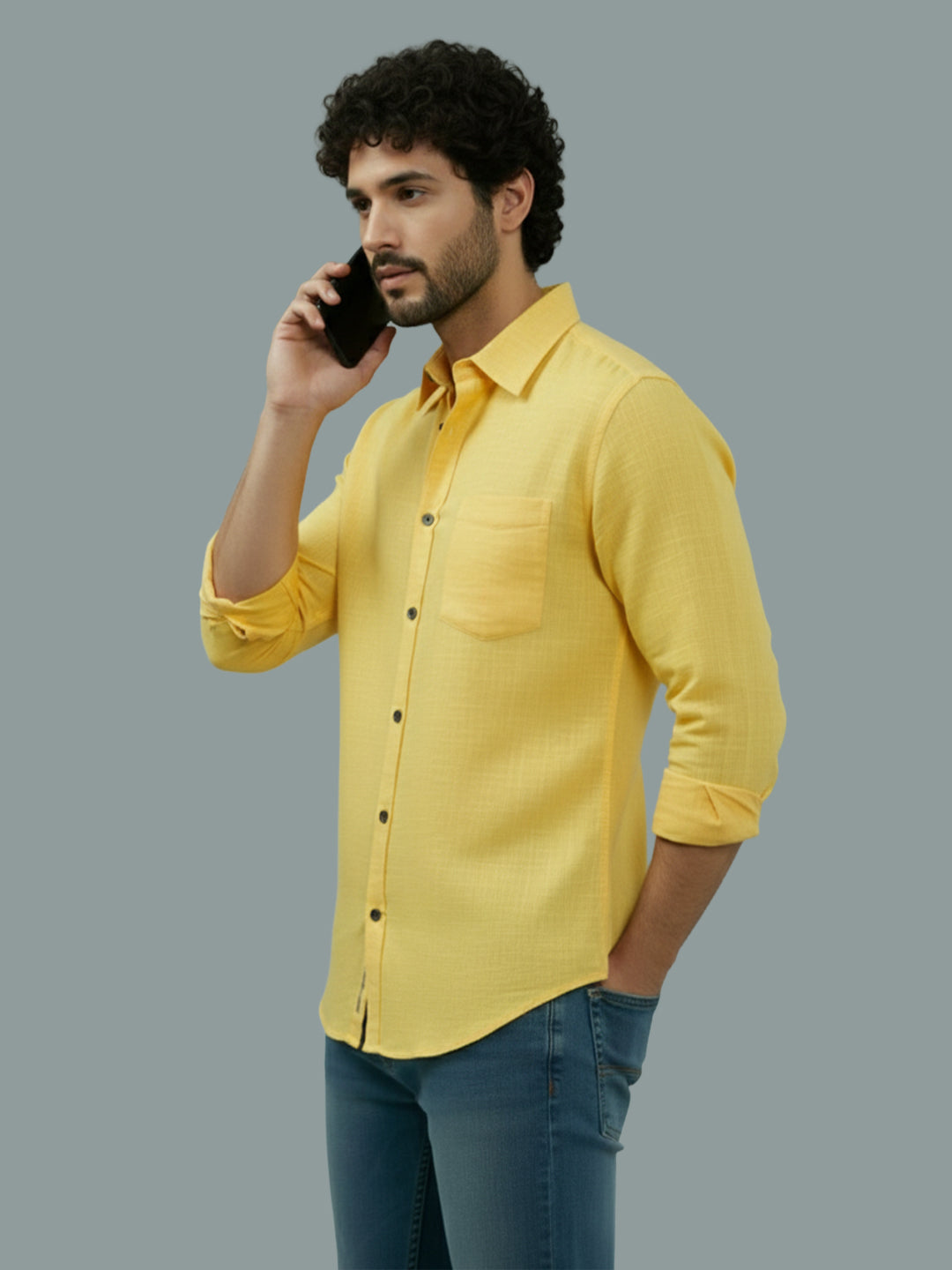 TerraDesi Ruby Regal Solid Cotton Blend Formal Shirt