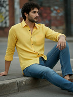 TerraDesi Ruby Regal Solid Cotton Blend Formal Shirt