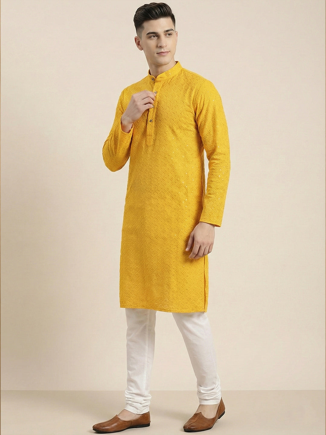 NoirVansh Luxe Sequin Kurta | TerraDesi Black Festive Statement Kurta