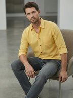 TerraDesi Men’s Essential Solid Cotton Blend Shirt