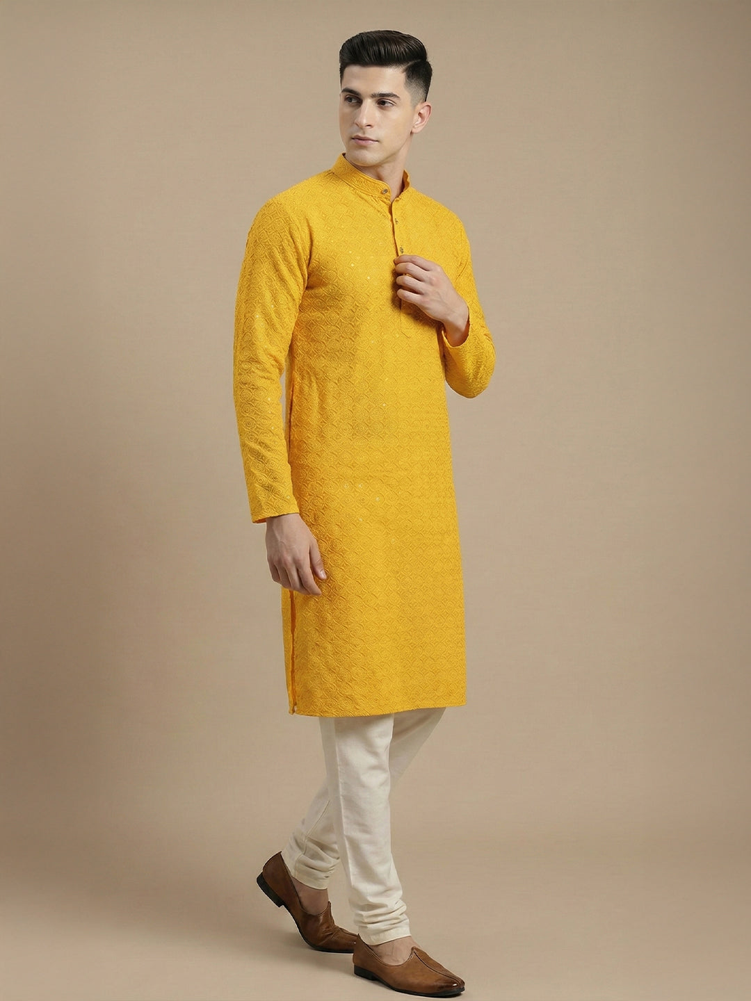 NoirVansh Luxe Sequin Kurta | TerraDesi Black Festive Statement Kurta