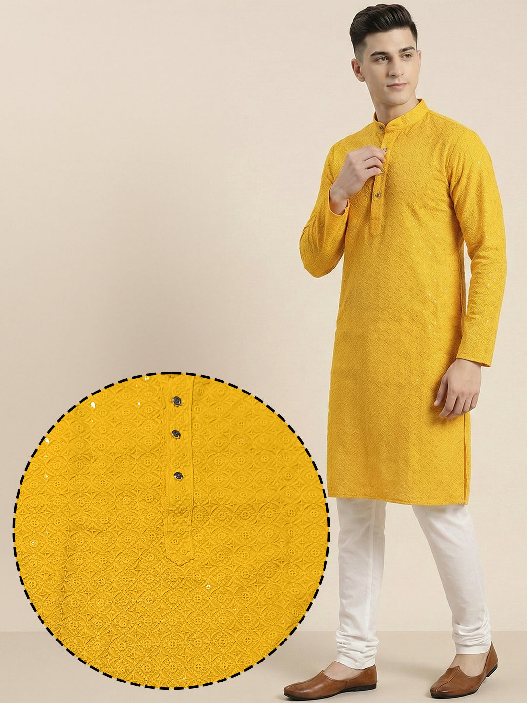 NoirVansh Luxe Sequin Kurta | TerraDesi Black Festive Statement Kurta