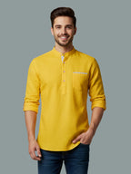 TerraDesi Men's Regular Fit Cotton Mandarin Collar Kurta (SE120)