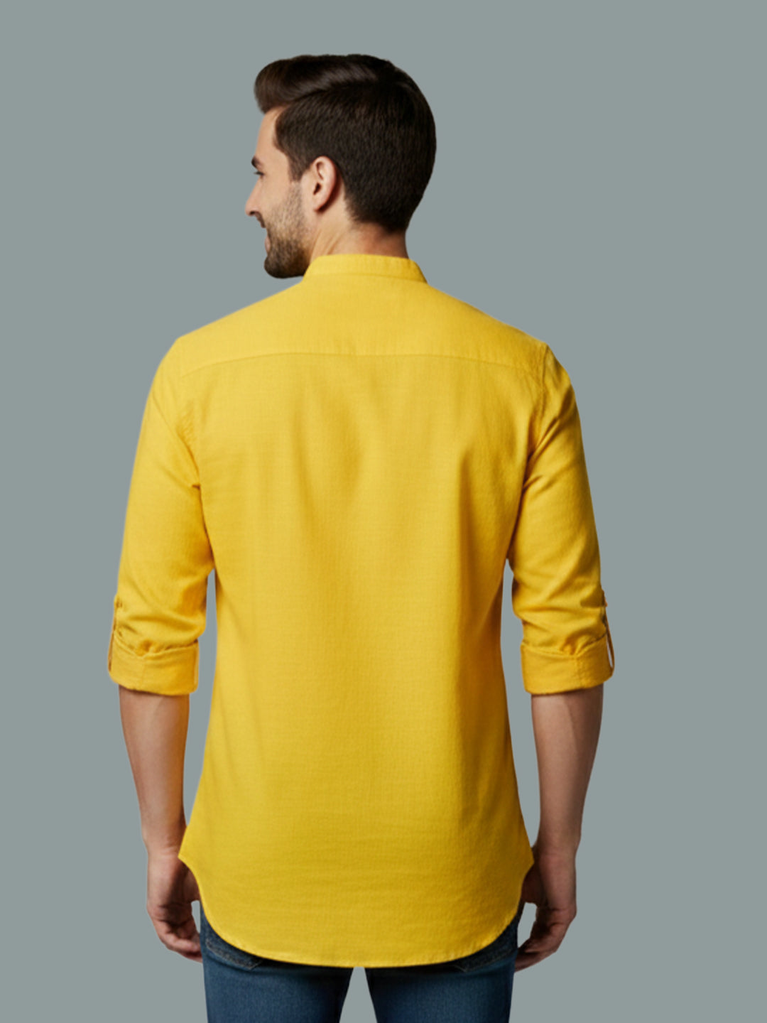 TerraDesi Men's Regular Fit Cotton Mandarin Collar Kurta (SE120)
