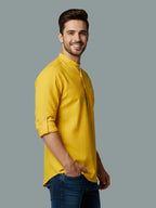 TerraDesi Men's Regular Fit Cotton Mandarin Collar Kurta (SE120)