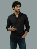 TerraDesi Ruby Regal Solid Cotton Blend Formal Shirt